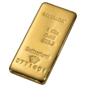 Lingot d'or de 1 kg, titre 999,9 millièmes