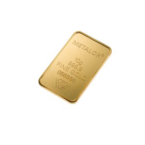 Lingotin d'or de 10 g, titre 999,9 millièmes
