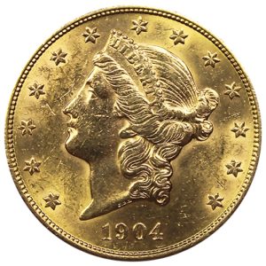 Achat en ligne 20 dollars pièce or Saint Gaudens Face