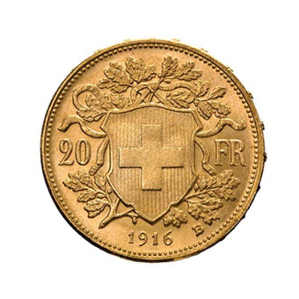 20 francs Suisse Croix Suisse achat or en ligne Helvetia Pile