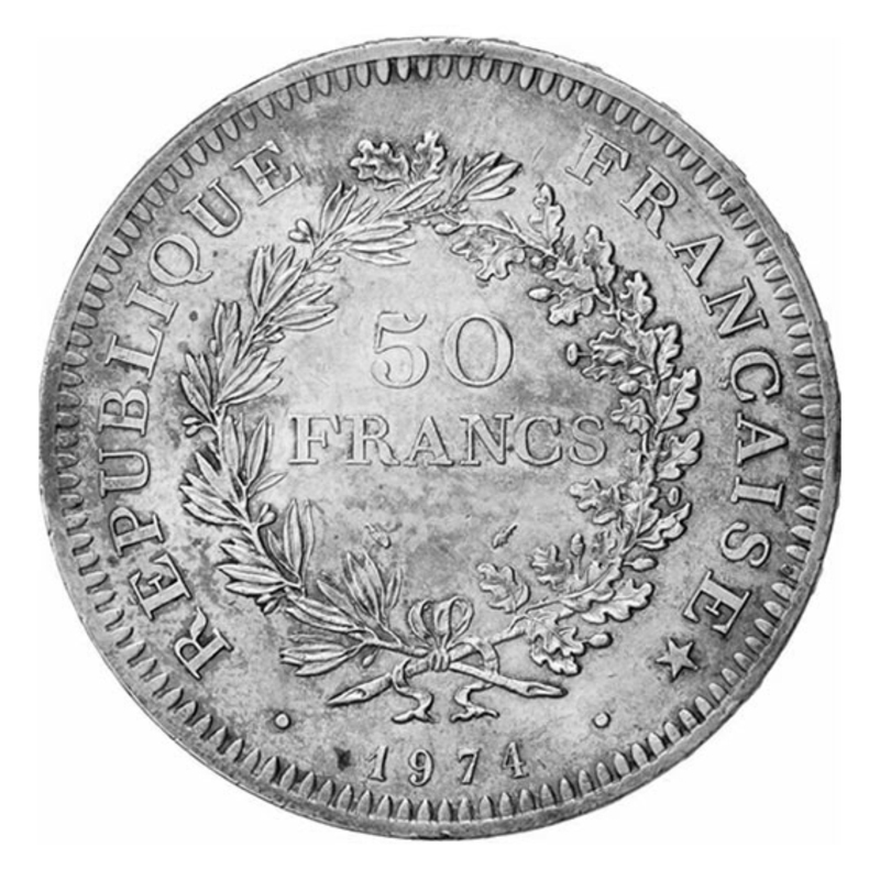 50 francs Hercule Achat Pièce argent en ligne Pile Pièce française