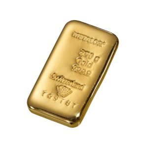 Lingot d'or de 250 g, titre 999,9 millièmes