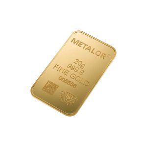 Lingotin d'or de 20 g, titre 999,9 millièmes
