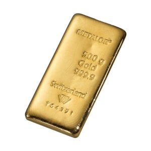 Lingotin d'or de 500 g, titre 999,9 millièmes
