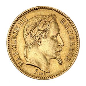 Napoléon 20 francs tête laurée (France), pièce en or, avers