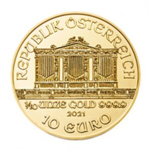 Philharmonique 1/10 once (Autriche), pièce en or, avers