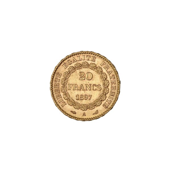 20 Francs - Génie | Or – Image 2