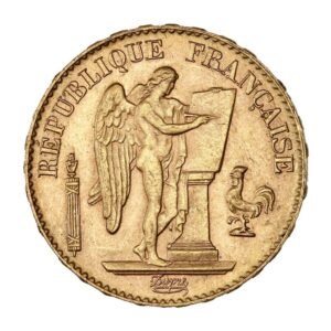 20 francs Génie (France), pièce en or, avers