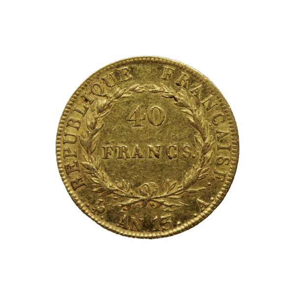 40 Francs - Napoléon Empereur An 13 | Or – Image 2