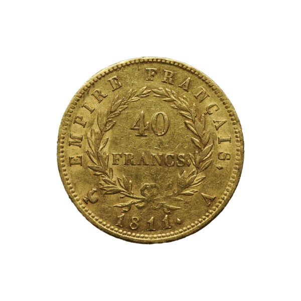 40 Francs - Napoléon tête laurée | Or – Image 2