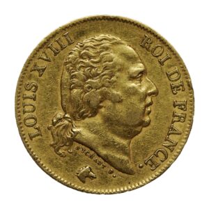 40 francs Louis XVIII (France), pièce en or