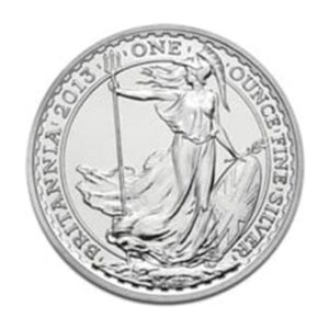 Britannia 1 once (Royaume-Uni), pièce en argent, côté Britannia