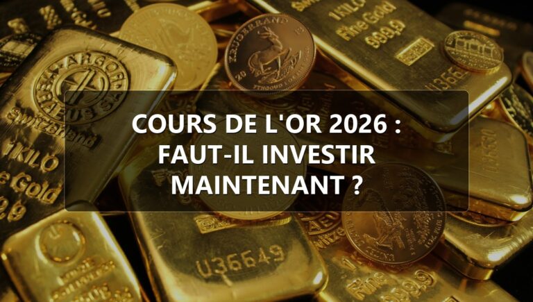 Pièces et lingots d'or illustrant le cours de l'or en 2026