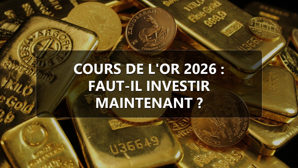 Pièces et lingots d'or illustrant le cours de l'or en 2026