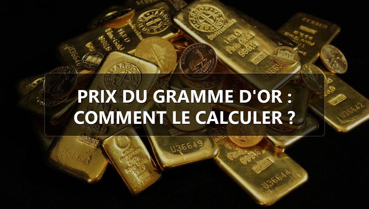 Pièces et lingots d'or illustrant le prix du gramme d'or