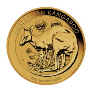 Kangourou 1 once (Australie), pièce en or, côté kangourou