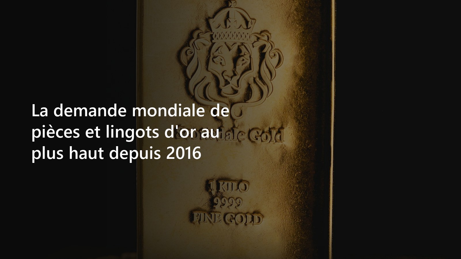 Lingots d'or au plus près