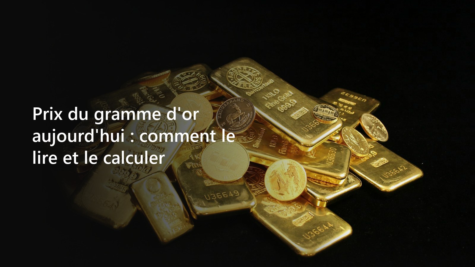 Lingots d'or Argor-Heraeus et pièces d'or empilés