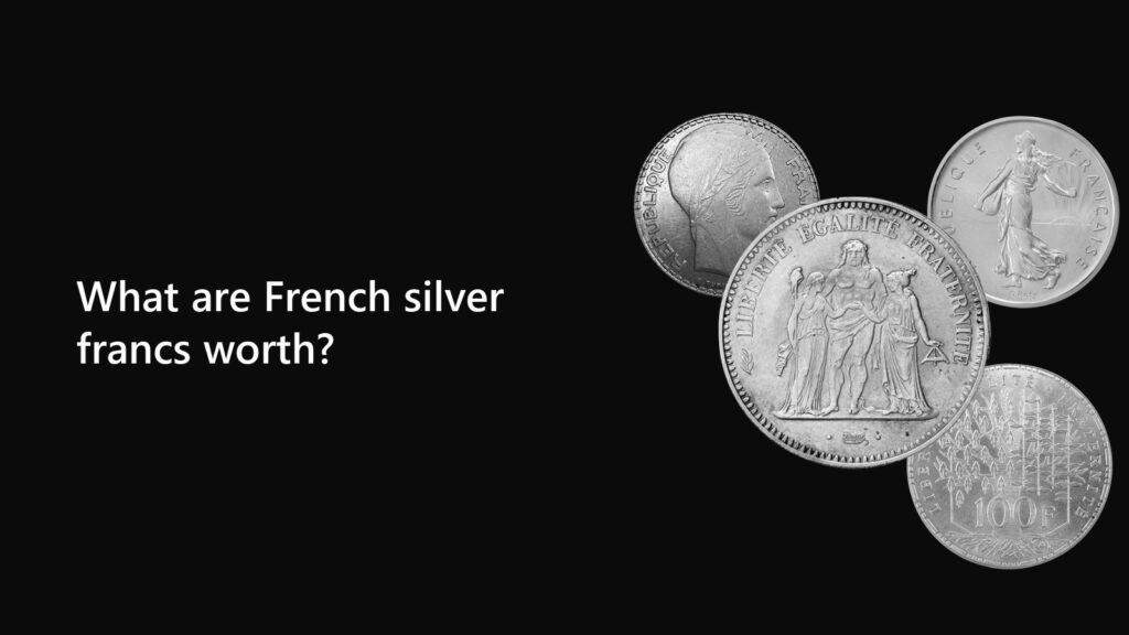 French silver franc coins: Turin, Semeuse, 100 francs and Hercule