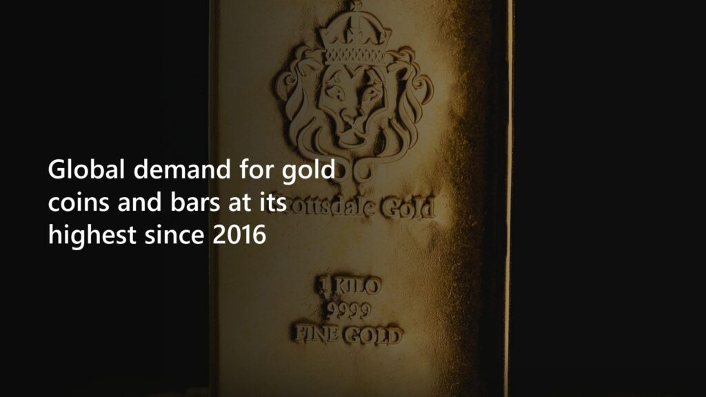 Gold bars photographed in close-up